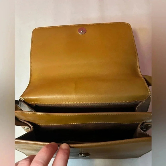 Fossil Denise Full Flap Cognac Genuine Leather Purse 90’s Inspired - Picture 13 of 16